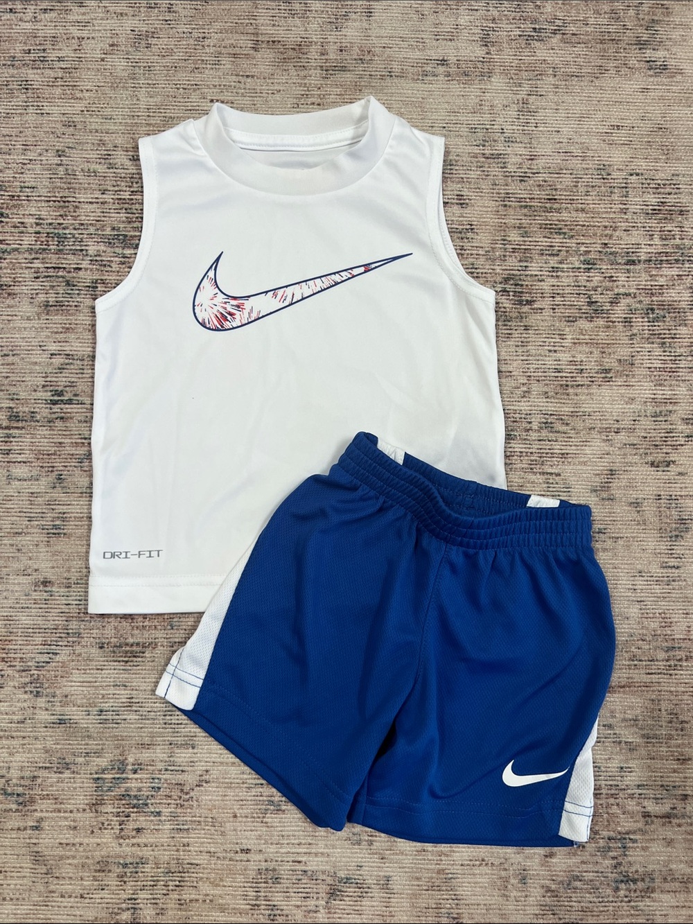 NIKE | 2T dri fit Tank Top with Blue Athletic Shorts
